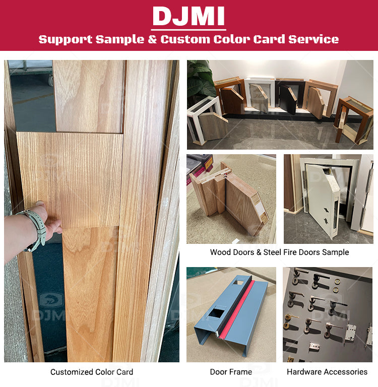 Fire Proof Veneer Laminated Fire Rated Commercial Wood Door Design Hotel Door