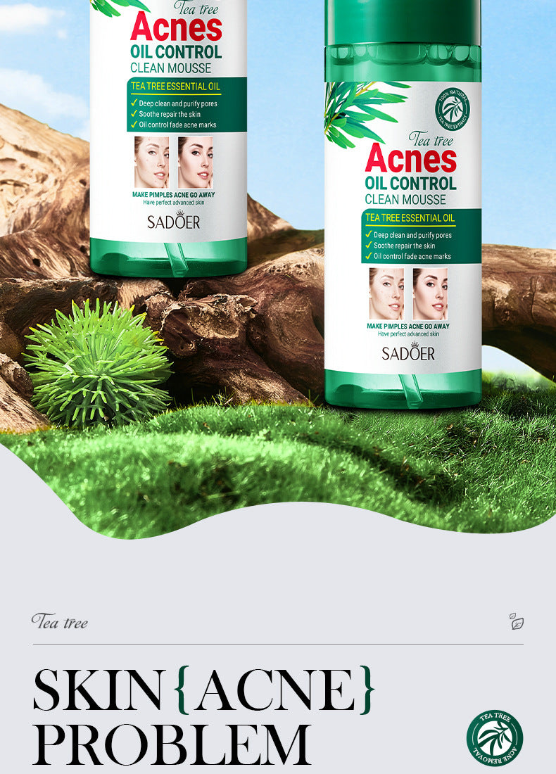 Tea Tree Skincare Set SADOER Cleansing, moisturizing, hydrating five-piece set for  foreign trade wholesale