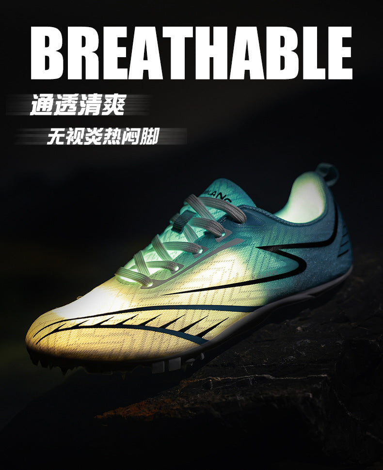 8Mesh Surface Sprint Shoes Track and Field Triple Jump Competition Training Shoes Unisex Sports Shoes for Middle School Entrance Exam All-around Sports Shoes