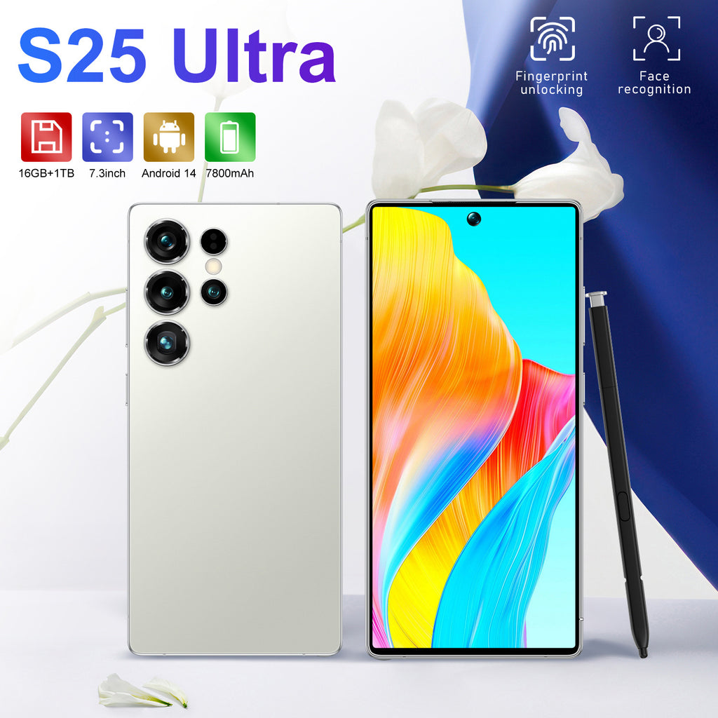 Smartphone S25 Ultra Android7.3Inch Hd Large Screen16+1T Mobile Phone Source Factory