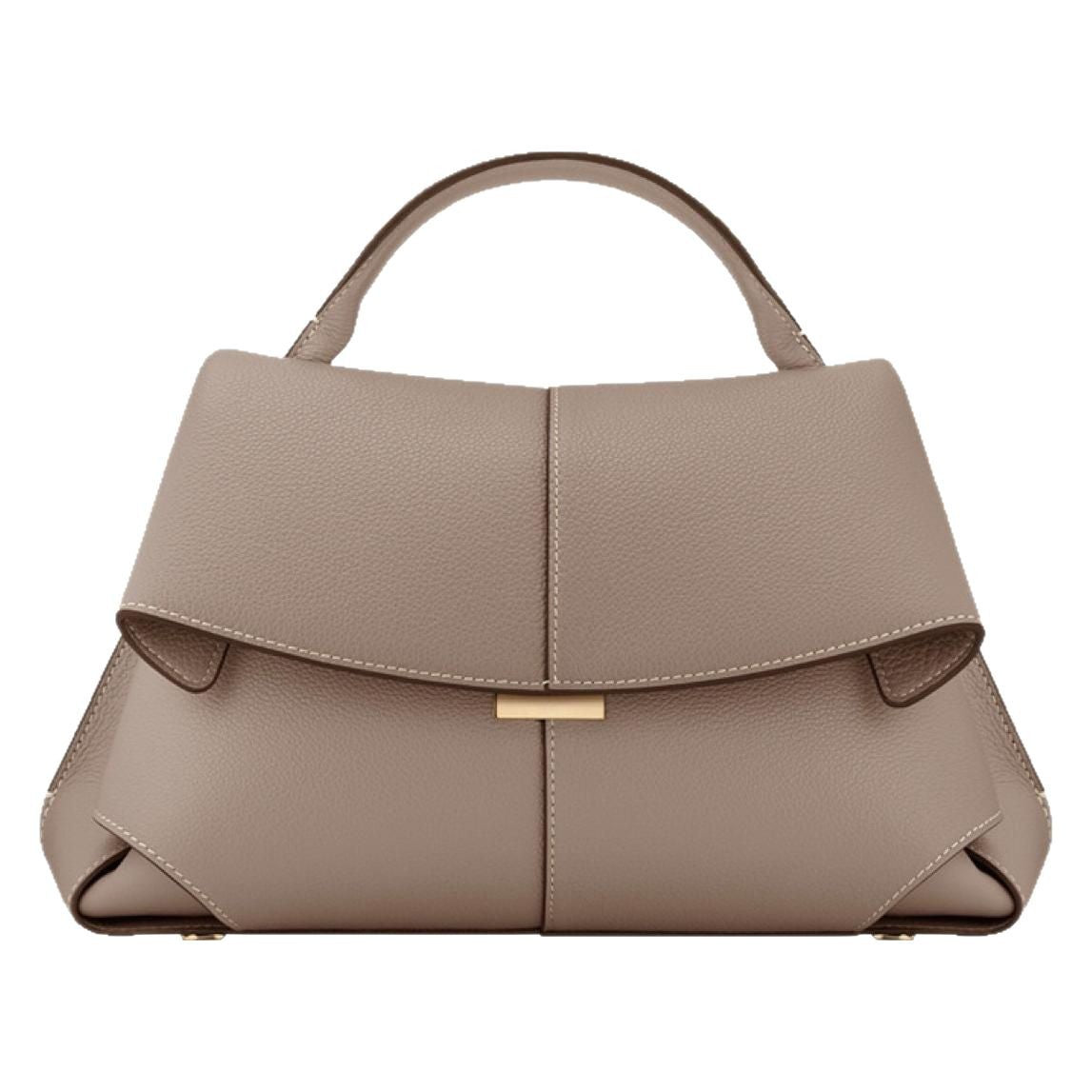 European and American Retro Smile Bag French Bolingin Niche Genuine Leather Women's Bag High-end Wrinkle Handbag Crossbody Bag