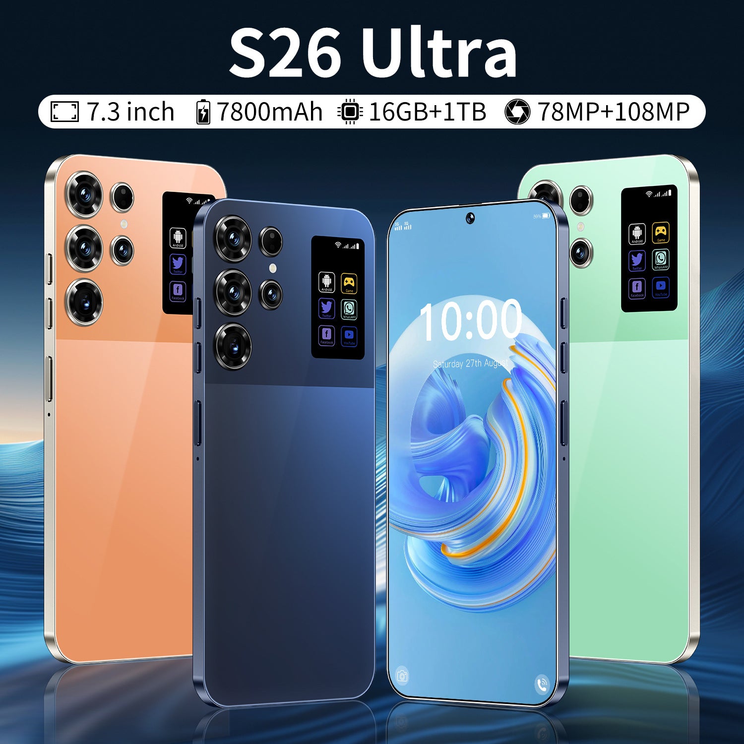 Hot selling product S26 Ultra Android Smartphone16+1T Factory Direct Sales Mobile Phones