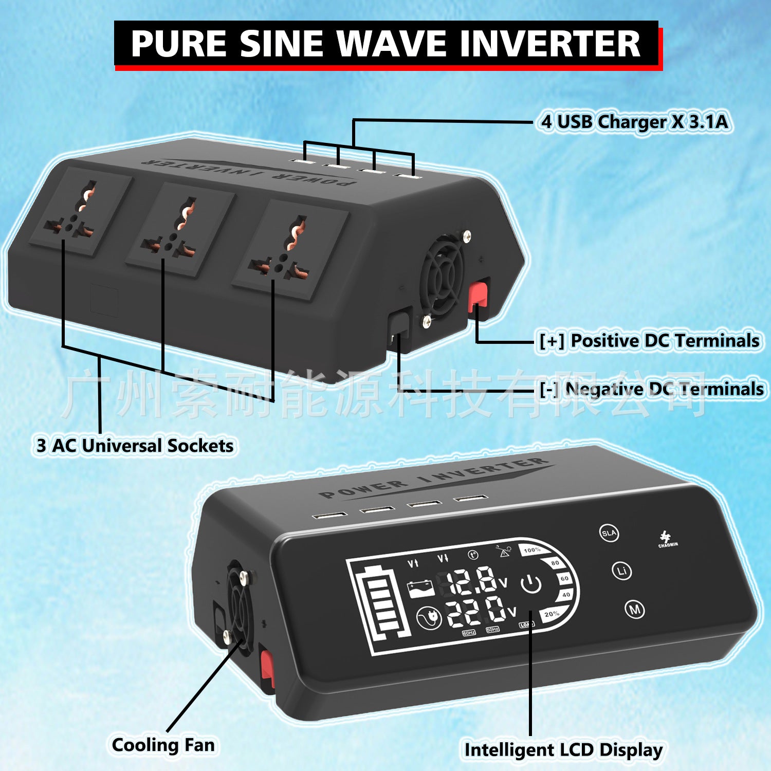 Solar Energy Kit System: 12V 1000W Inverter Controller Solar Panel Solar System