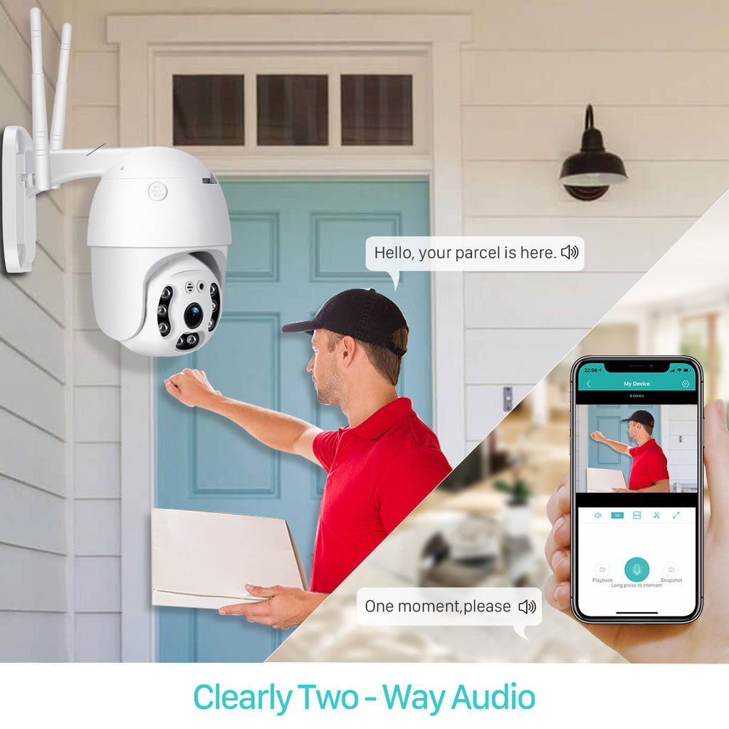 V380Outdoor Wireless Surveillance Camera A6Outdoor Waterproof Surveillance Dome Camera HD Full Color Night Vision Camera