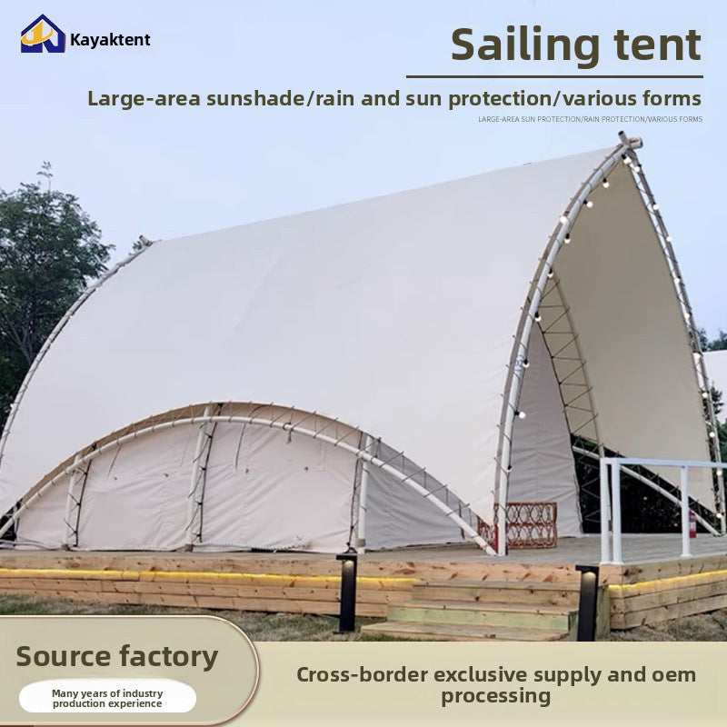 Kale Outdoor Sailing Tent Camp Parent-Child Vacation Scenic Area Double-Layer Insulated Wild Luxury Hotel Homestay Tent Manufacturer