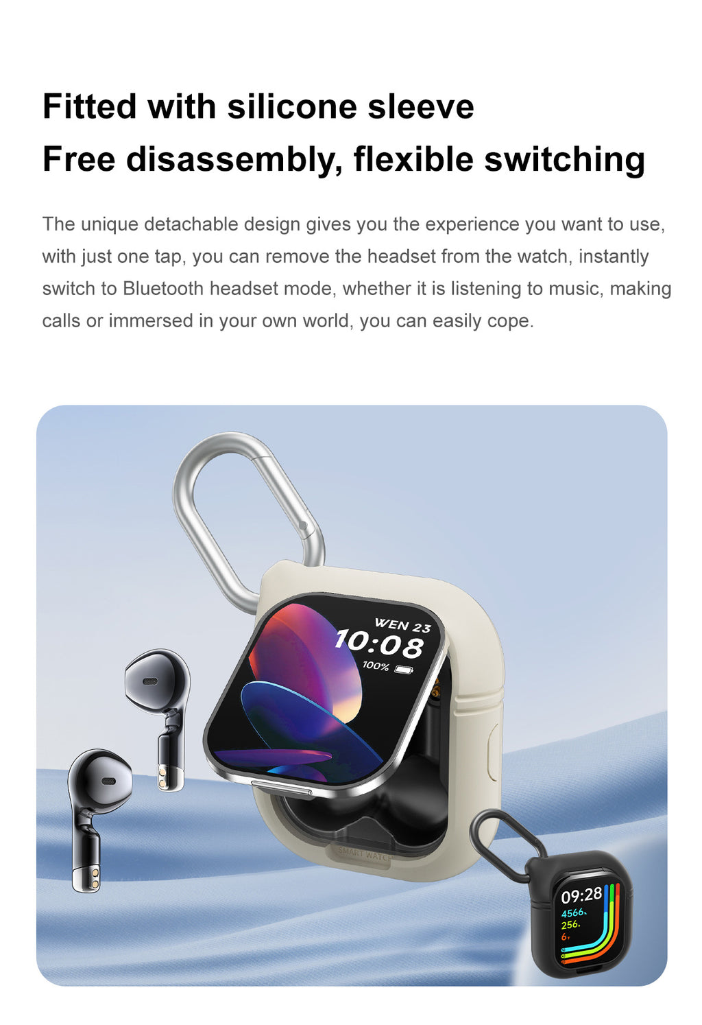 D8 Pro Smart Watch Bluetooth Call True Heart Rate Step Sleep Monitoring Hidden Bluetooth Earphone Sports