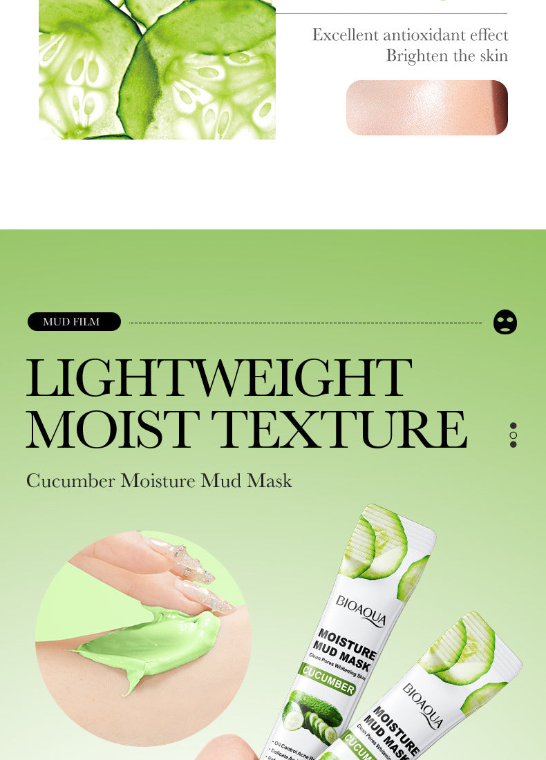 Cleansing Mask BIOAOUA Cucumber Pore Cleansing Smear-On Portable Mud Mask   Wholesale