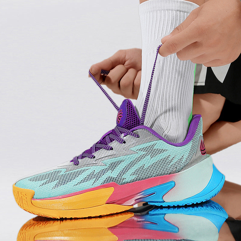 Basketball Shoes New Mesh Breathable Anti-Slip Practical Cushioning Rebound Sneakers Fashion Trend Lightweight Sports Shoes