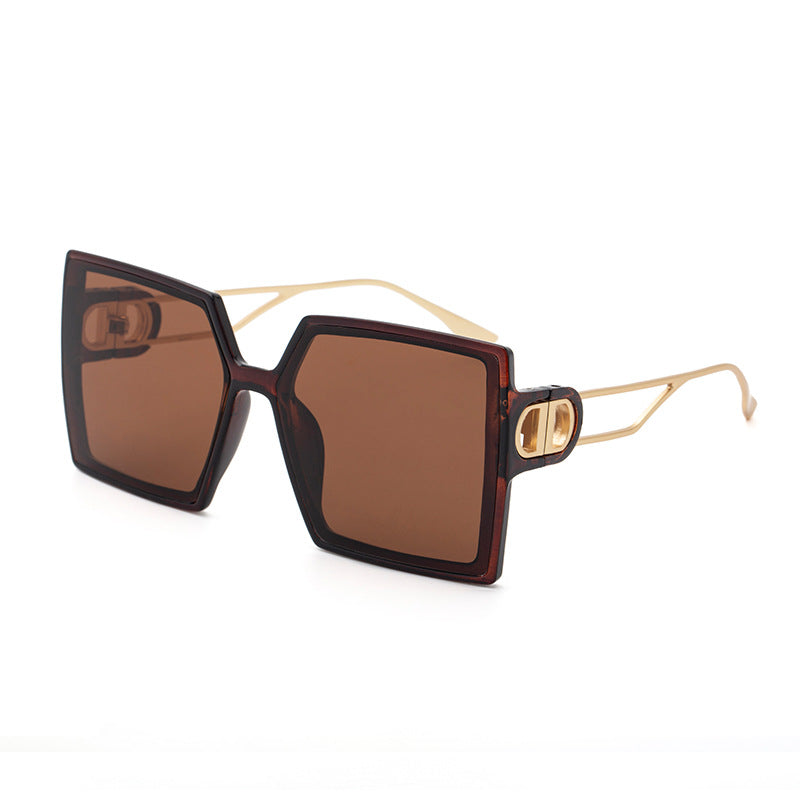 Fashion Large Frame Sunglasses for Women ins Internet Celebrity Style Square Frame Sunglasses for Women Trendy Street Photography Glasses sunglasses