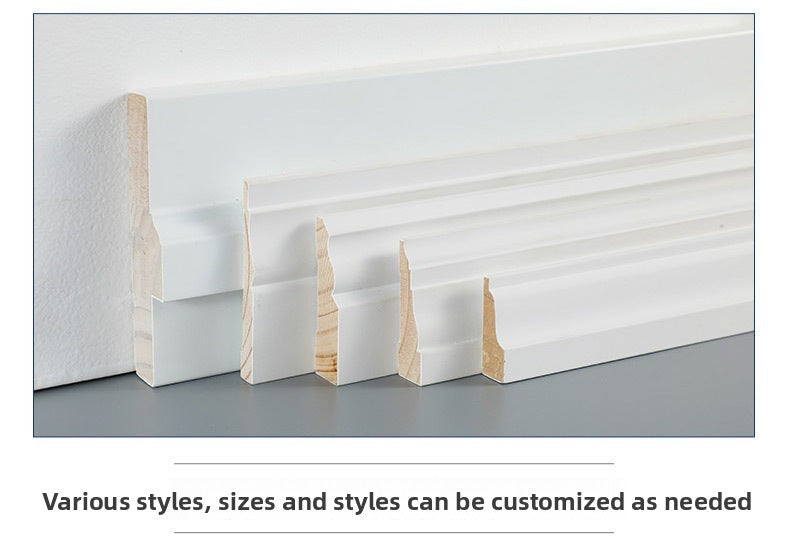 European and American popular pine skirting board, painted decorative trim, skirting line, solid wood skirting board