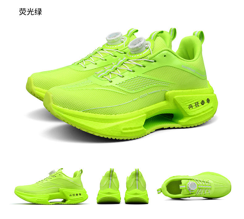 2025New Hollow Popcorn Carbon Plate Soft Sole Running Shoes for Men Training Combat High Elastic Shock Absorption Breathable Sports Shoes