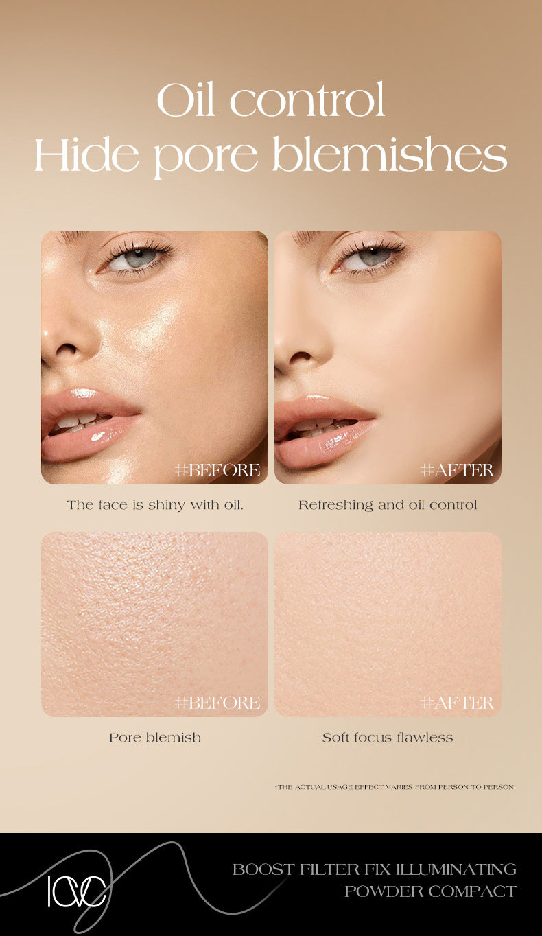 ICVC#1204Oil Control Powder Nude Makeup Setting Loose Powder5g Comes with makeup mirror, e-commerce version