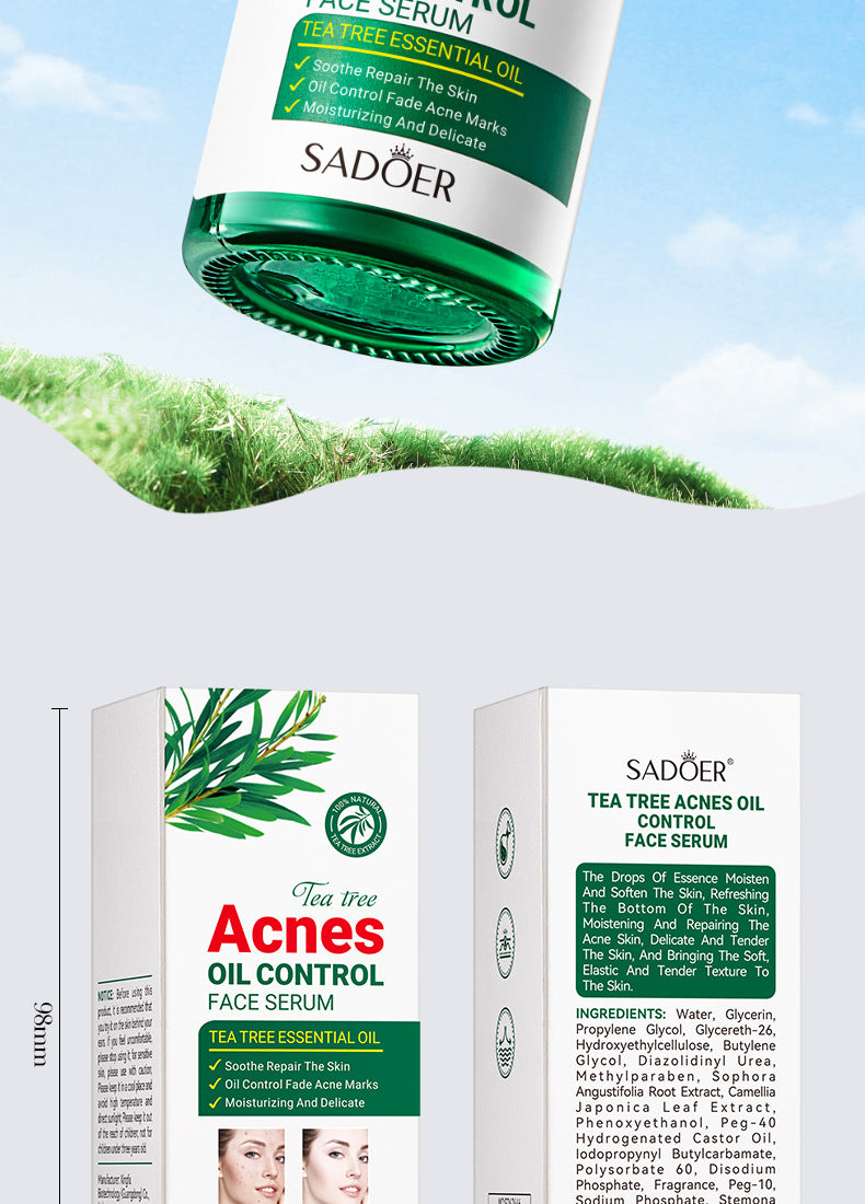 Tea Tree Essence30ml SADOER Moisturizing and refreshing cross-border foreign trade wholesale