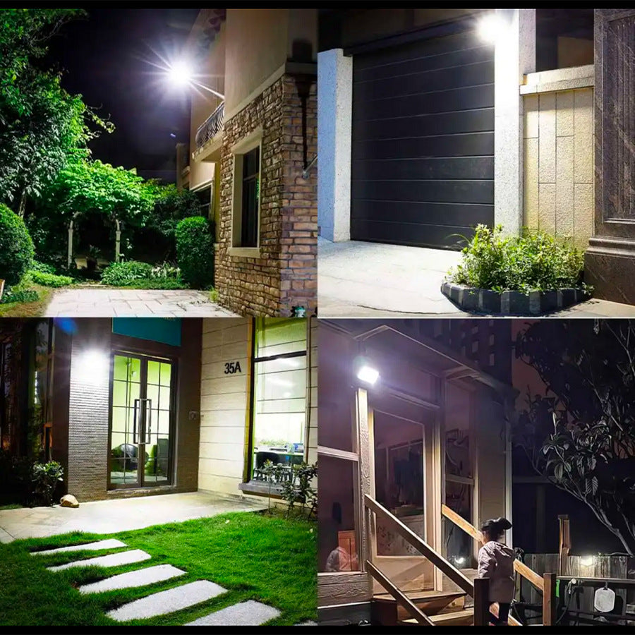 Solar Street Light Outdoor Integrated Light Human Body Sensing Garden Light Waterproof Wall Lighting with Remote Control