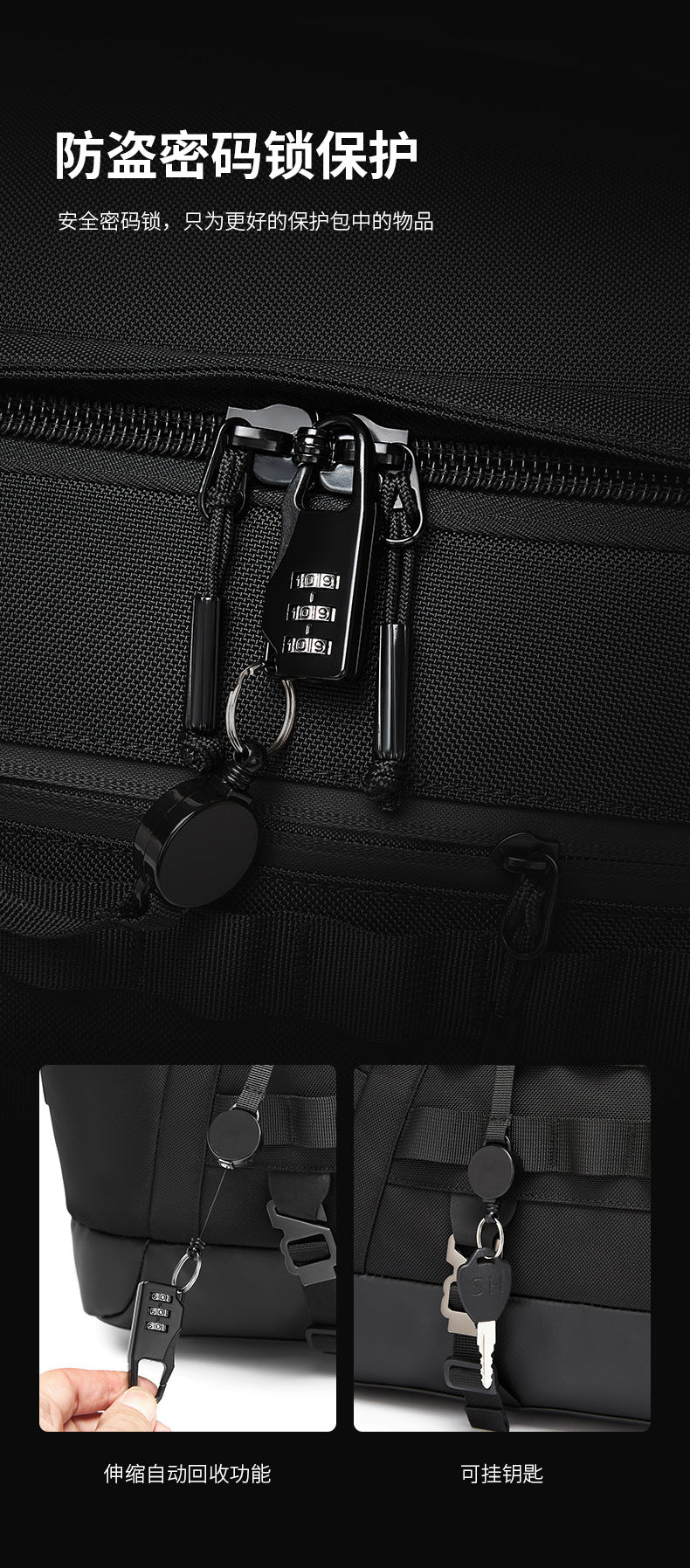 Men's Travel Bag Multifunctional Sports Fitness Bag Large Capacity Waterproof Travel Bag Business Trip Handheld Backpack