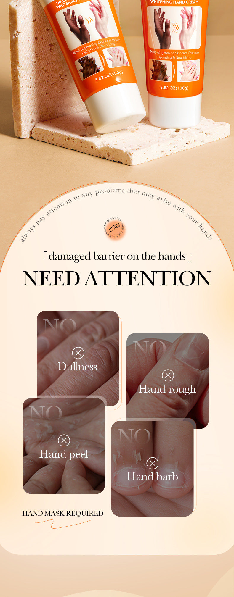 Whitening Hand Cream100gSADOER Hydrating and Moisturizing Anti-Cracking Autumn and Winter Hand Cream  Wholesale