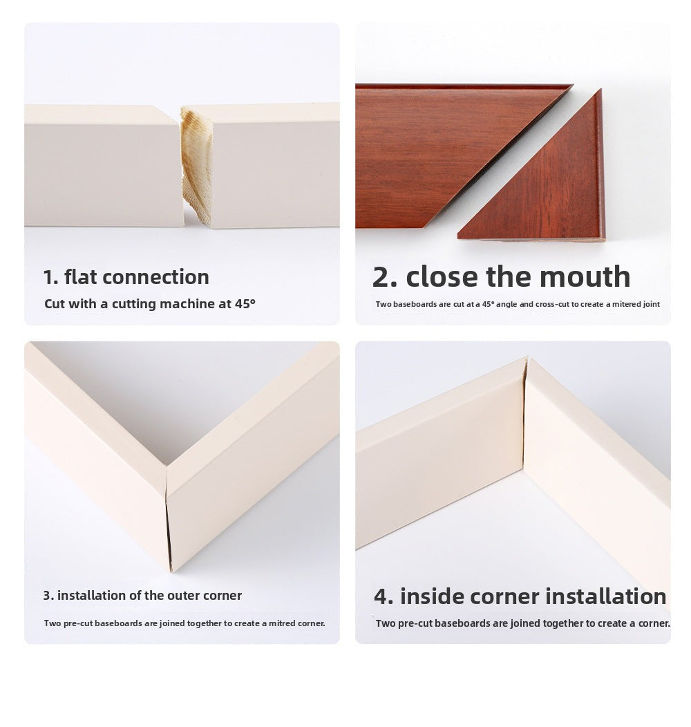 High-end ENF Taun skirting board in white and black, wooden skirting board, solid wood flat panel, ultra-narrow solid wood skirting board