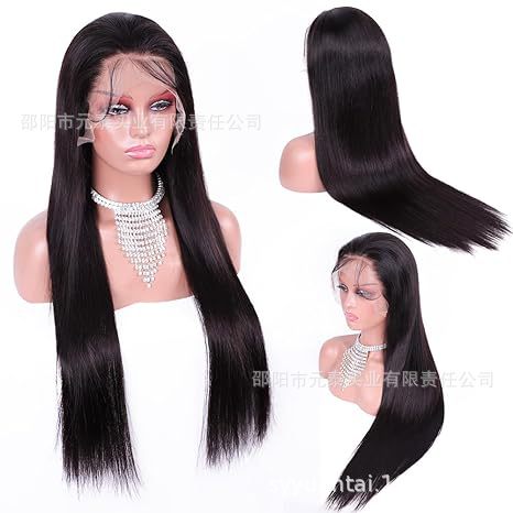 Wigs Front Lace Wig13*4Large Lace Long Straight Hair Synthetic Hair Wig for Women Black