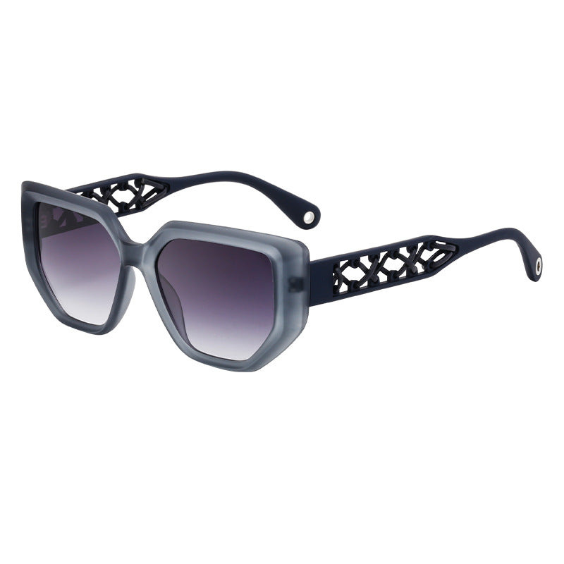 European and American Cat Eye Sunglasses for Women, High-End Hollow Frame Small Frame Sunglasses, Natural Look Glasses sunglasses