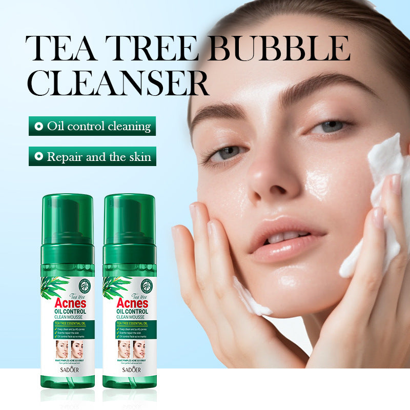 Tea Tree Mousse Facial Cleanser150gSADOER Clean Bubble Dense Facial Cleanser  Wholesale