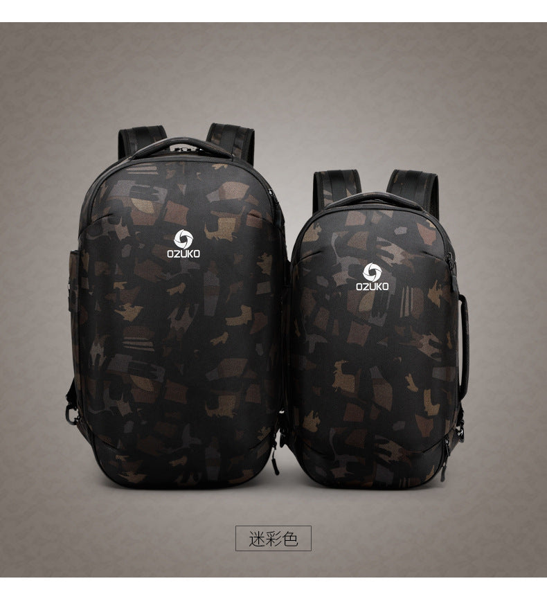 ozuko Business Backpack Men's Computer Backpack Large capacity simple trendy waterproof travel commuter bag