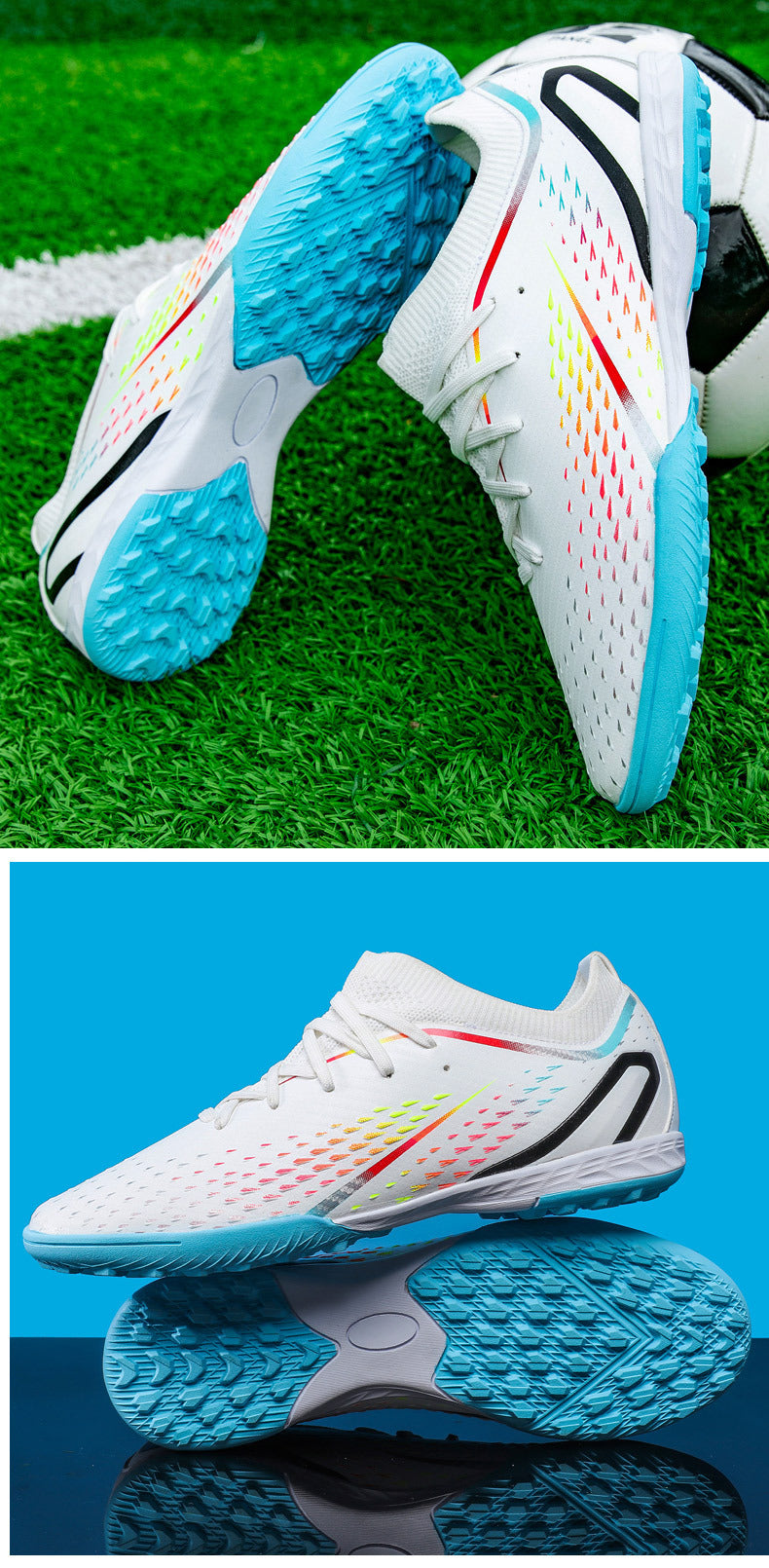 New Style Spike Soccer Shoes for Men, Students, Adults, Grass Training Long Spike Non-Slip Professional Competition Football Shoes