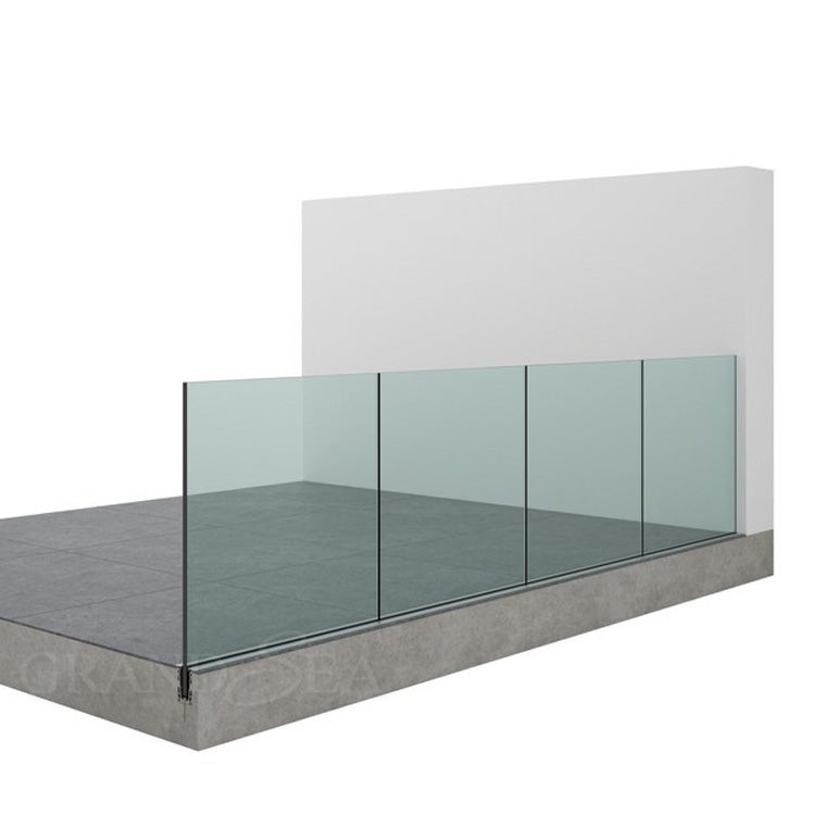 Outdoor Simple Balcony Glass Railing Balustrade Designs for Swimming Pool