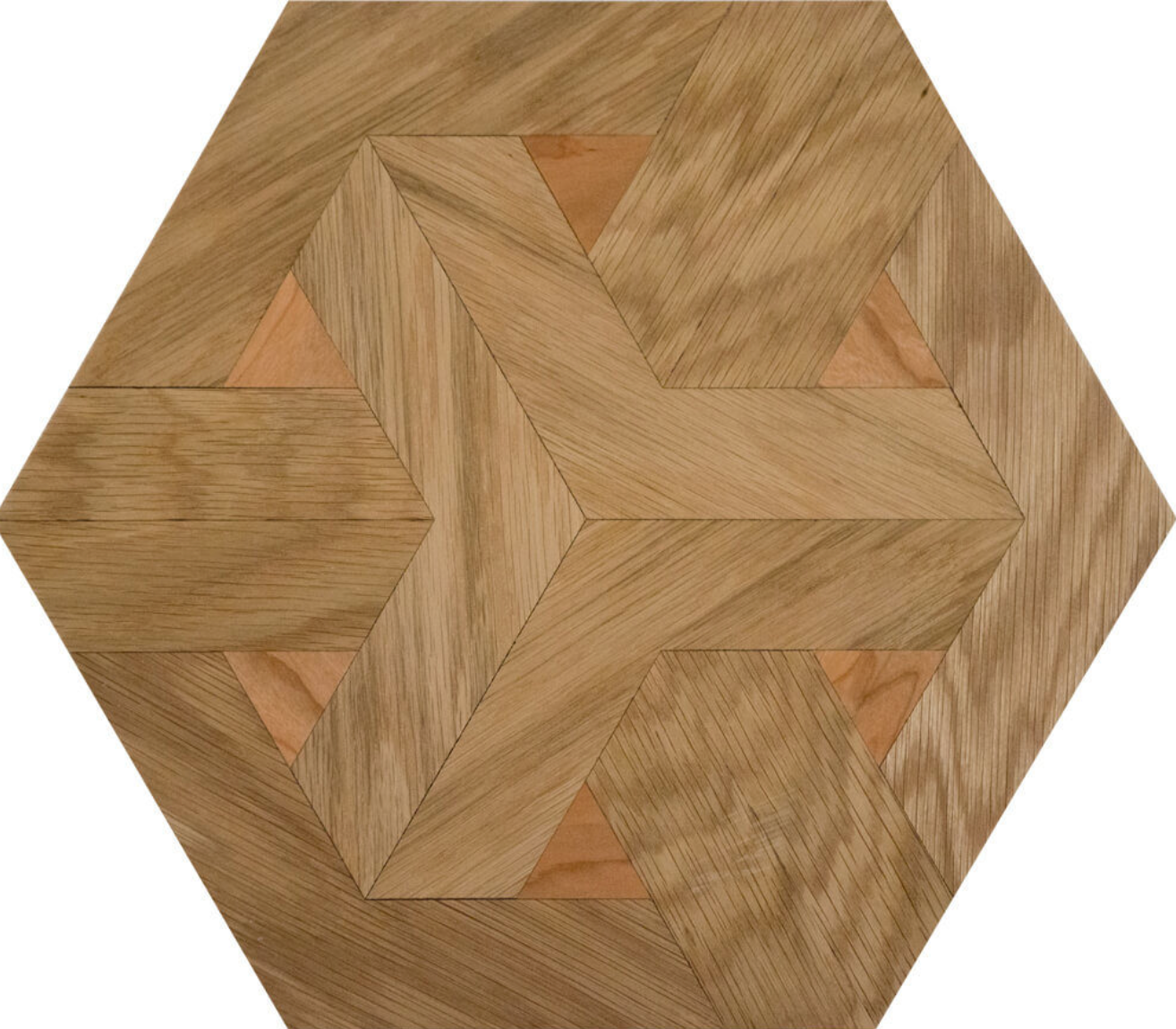 Custom 15mm Hexagon Oak Parquet Flooring | Multilayer Engineered Waterproof Anti-slip Oak Floor for Outdoor Park Use Luxury