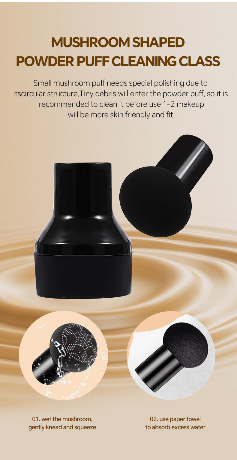 Genuine Air Cushion BB Cream Waterproof Concealer with Makeup Brush and Puff CC Cream Four-Piece Set20g*3Version
