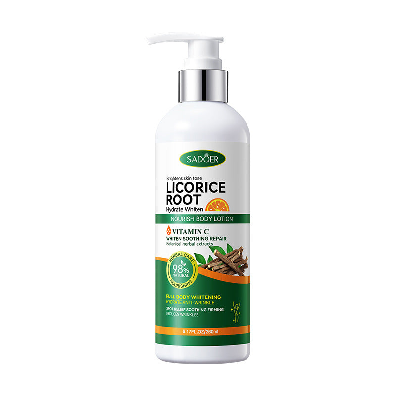 Licorice VC Body Lotion260gSADOER Whitening, hydrating, moisturizing skin care cross-border wholesale