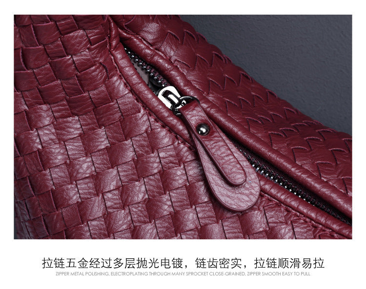 AliExpress Handmade Woven Women's Bag Large Capacity Handbag Korean Style Commuting Casual Manufacturer Wholesale