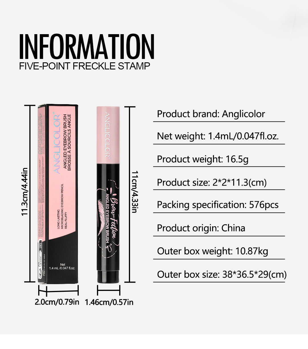 Specially Designed Multi-Pronged Plush Waterproof Eyebrow Pencil Long-Lasting Non-Fading Liquid Eyebrow Pencil for Distinct Wild Eyebrows