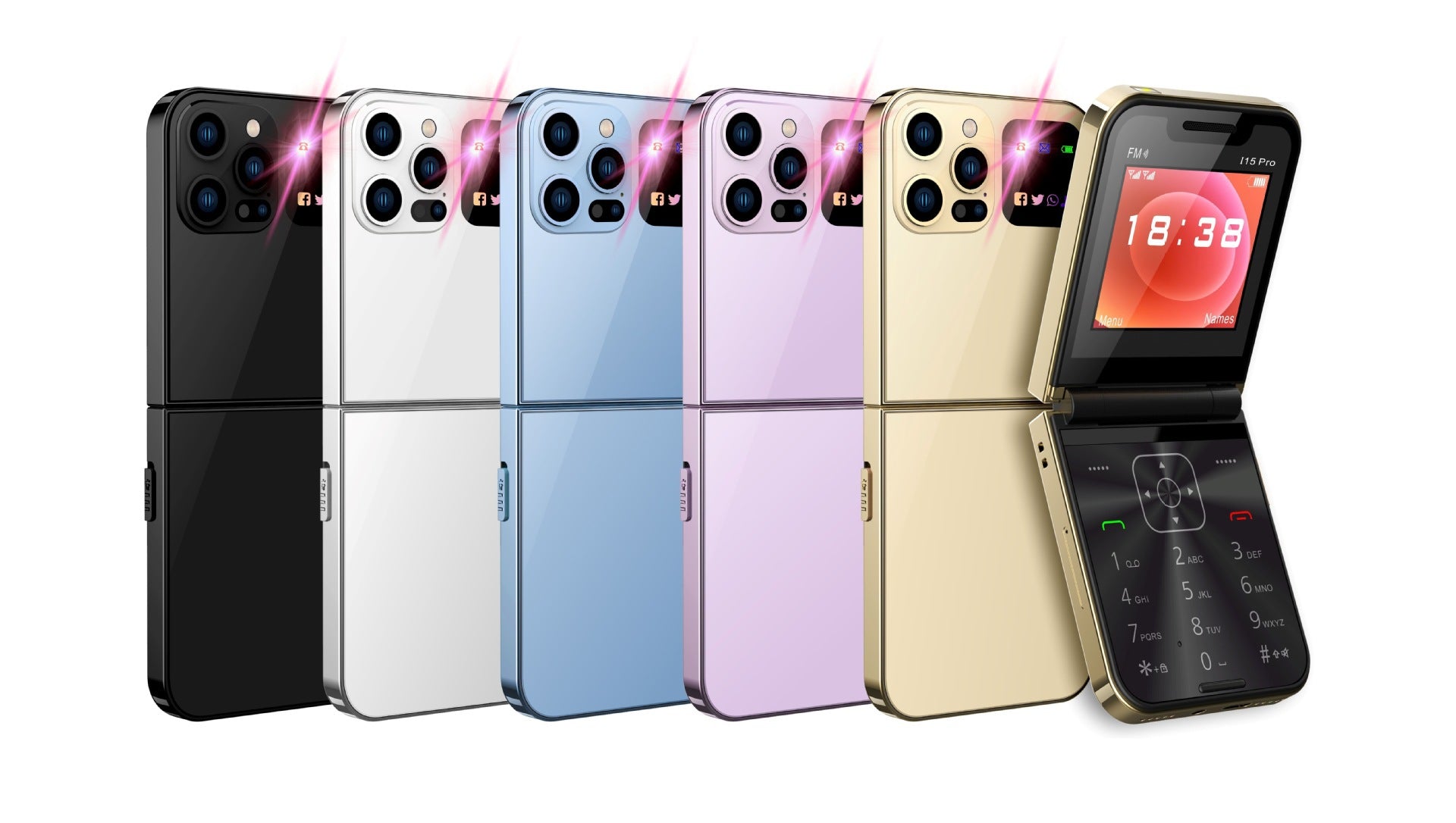 Wholesale Hot Selling Foldable Mobile Phone for Elderly Bluetooth Dialing Student Backup Feature Phone Card Phone Foldable
