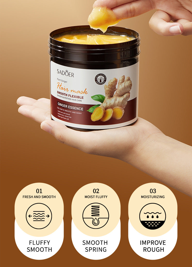 Ginger Hair Mask500g SADOER Moisturizing and Smooth Hair Care  Foreign Trade Live Wholesale