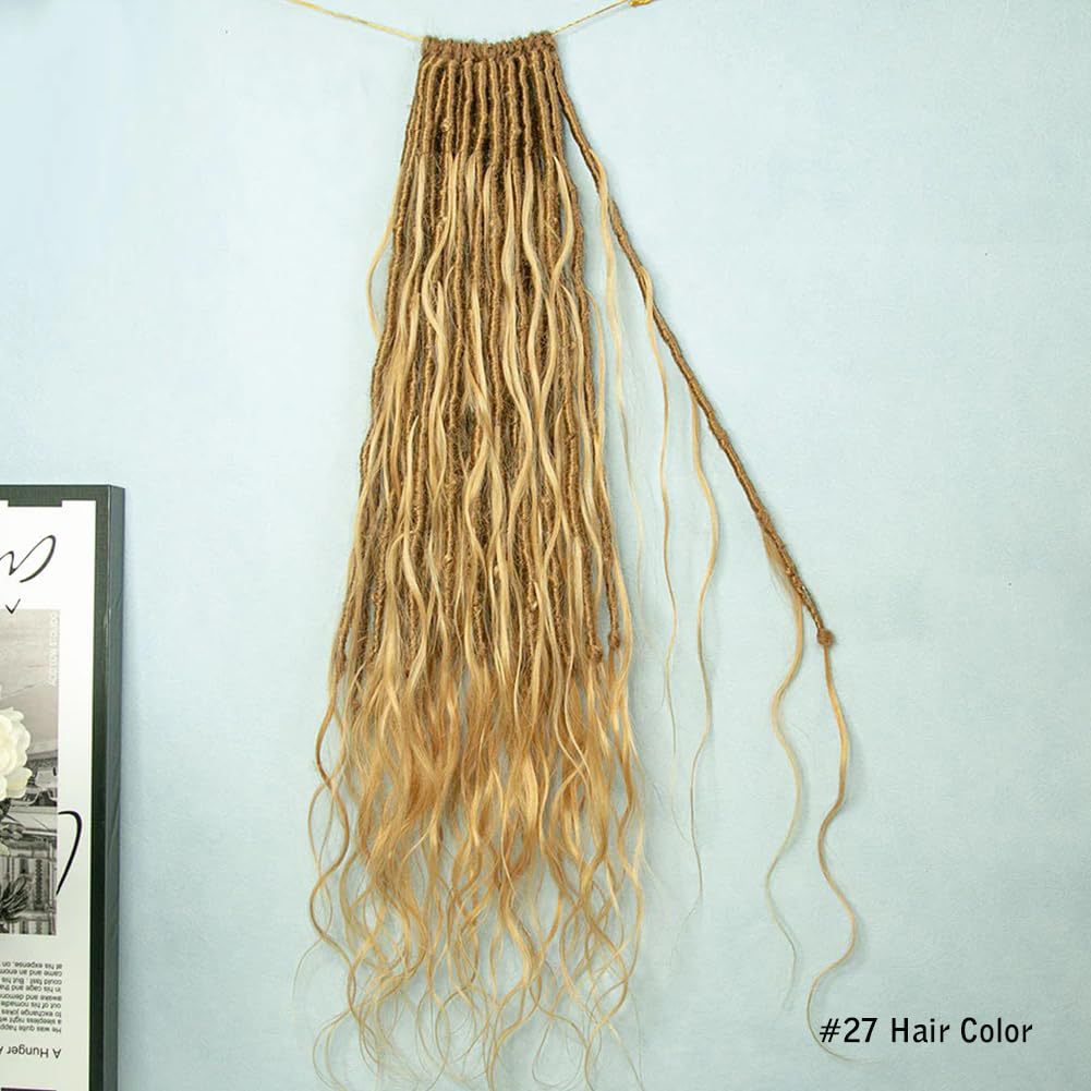 TEMU Hot-selling European and American Cross-border Synthetic Crochet Hair Extensions Straight and Curly Ends3Flowy Silk Lazy Style