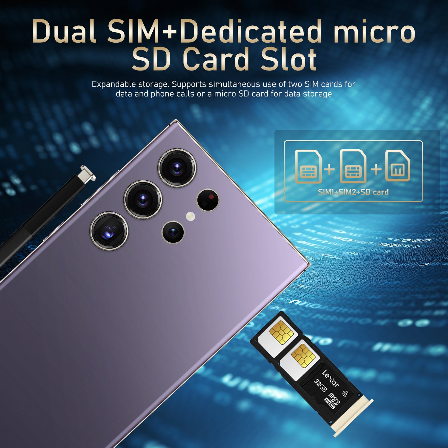 S24Ultra Smartphone7.3Inch Built-in Pen16+1T Android Phone Source Factory(Popular)