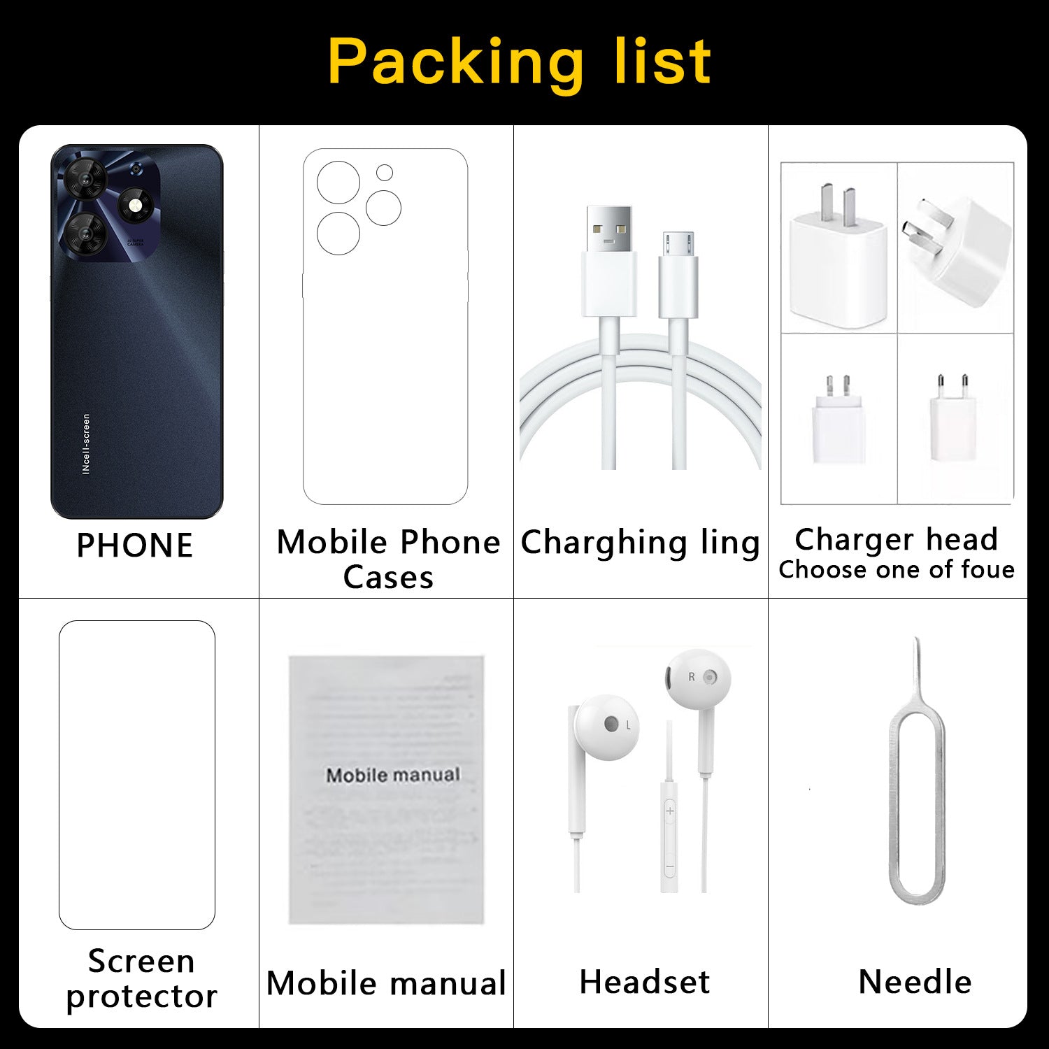 Mobile Phone Spark10 Pro Android4G Mobile Phone16+1T Side fingerprint scanner AI Smartphone(Popular)