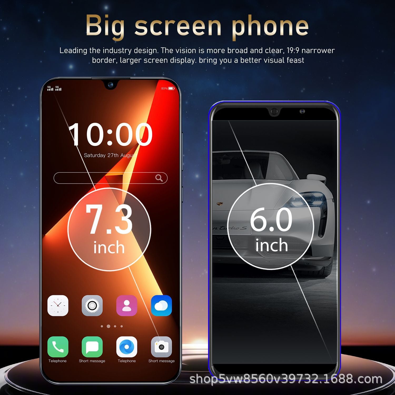 New Pova5 Intelligence5G Genuine Phone7.3Inch16+1T Android E-commerce