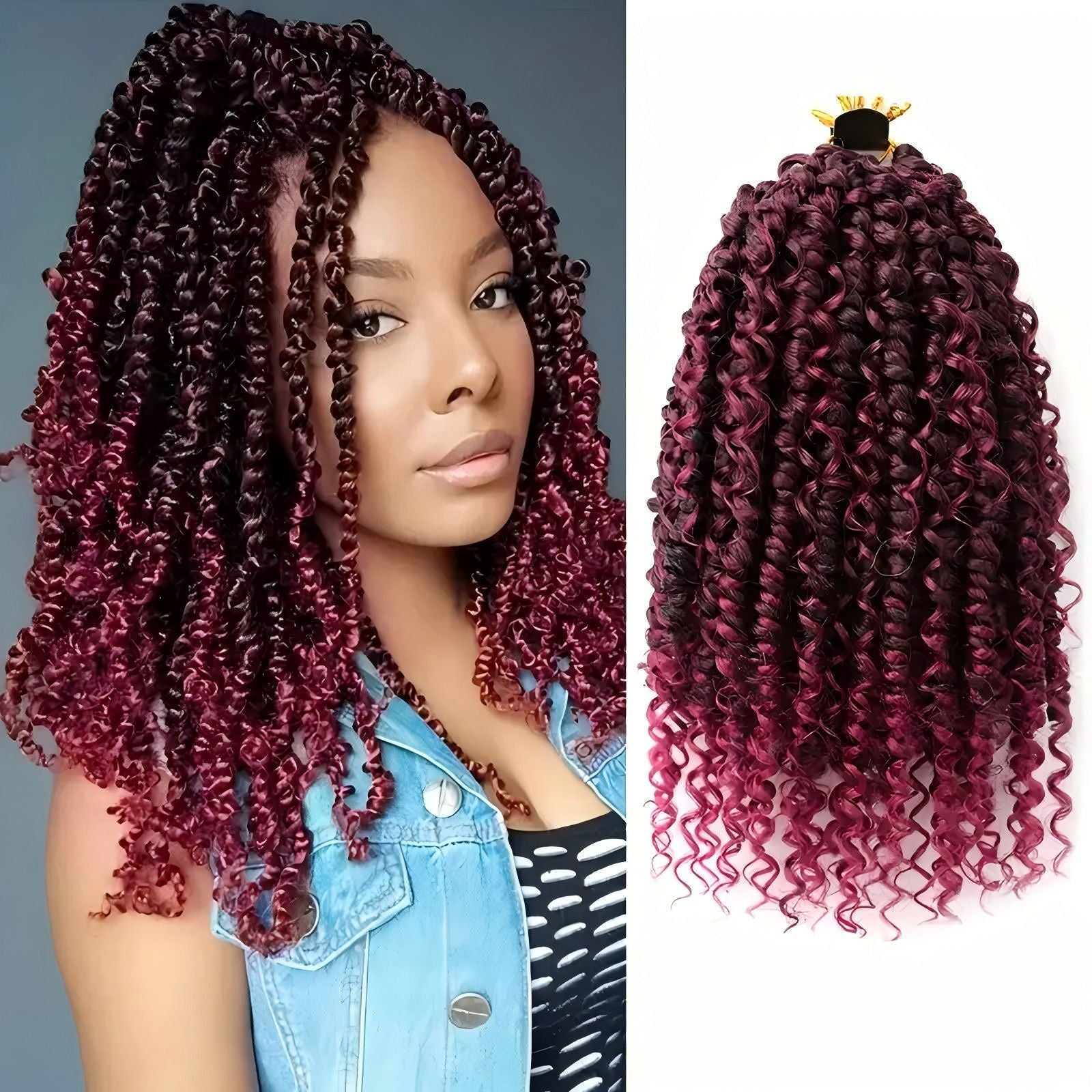 Cross-border Wig Hot Item Boho Passion Twist Crochet Hair High Temperature Silk Crochet Hair Chemical Fiber