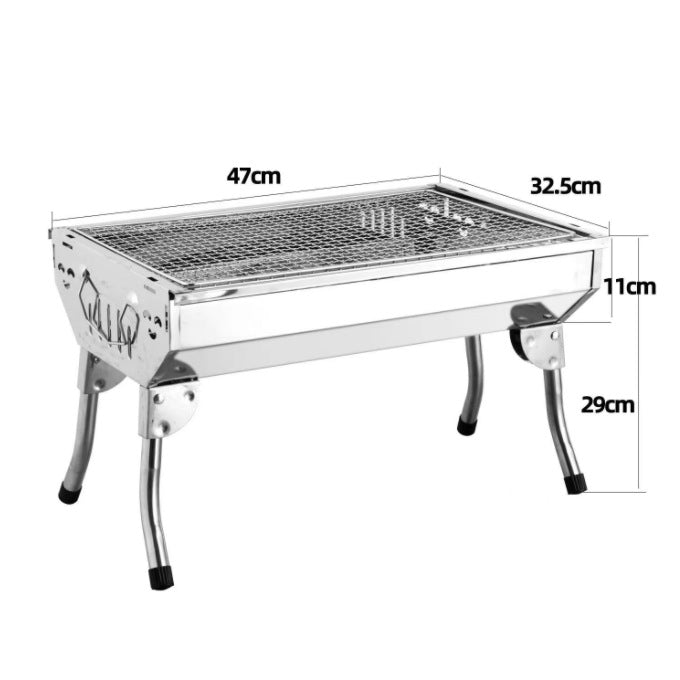 BBQ Grill Outdoor Smokeless Folding BBQ Rack Household Courtyard Charcoal Grill Portable Oven Outdoor Portable