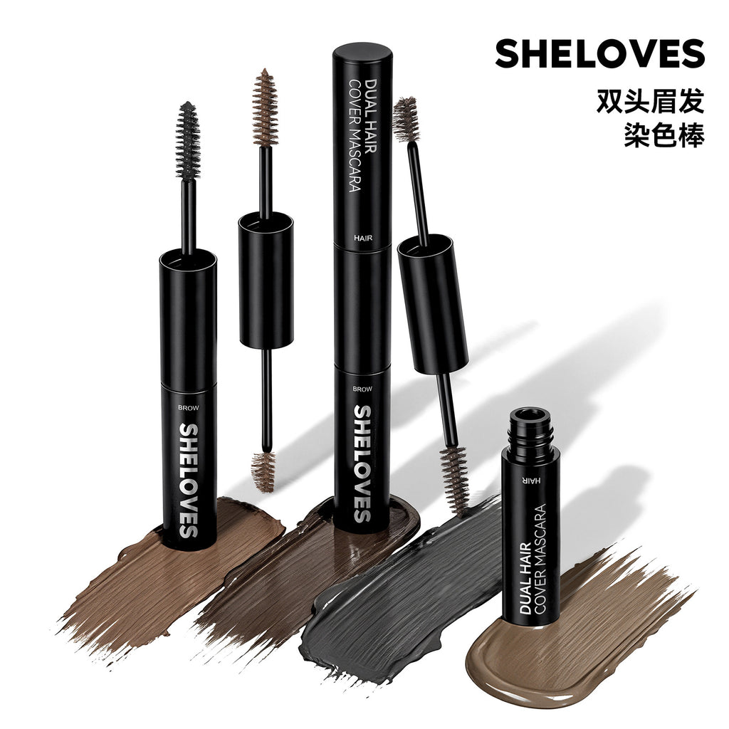 sheloves Eyebrow and Hair Dual-use Styling Stick White Hair Covering Magic Waterproof Non-Fading Disposable Hair Dye Pen