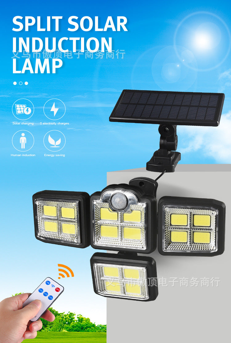 New Solar Wall Light Split Body Sensor Street Light Remote Control Garden Light LED Waterproof Garden Light