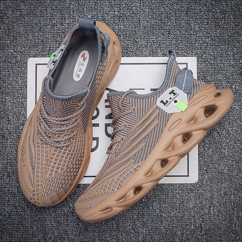 2025Foreign Trade Large Size Mesh Breathable Running Shoes Summer Trendy Versatile Sports Shock Absorption Wear-resistant Casual Shoes