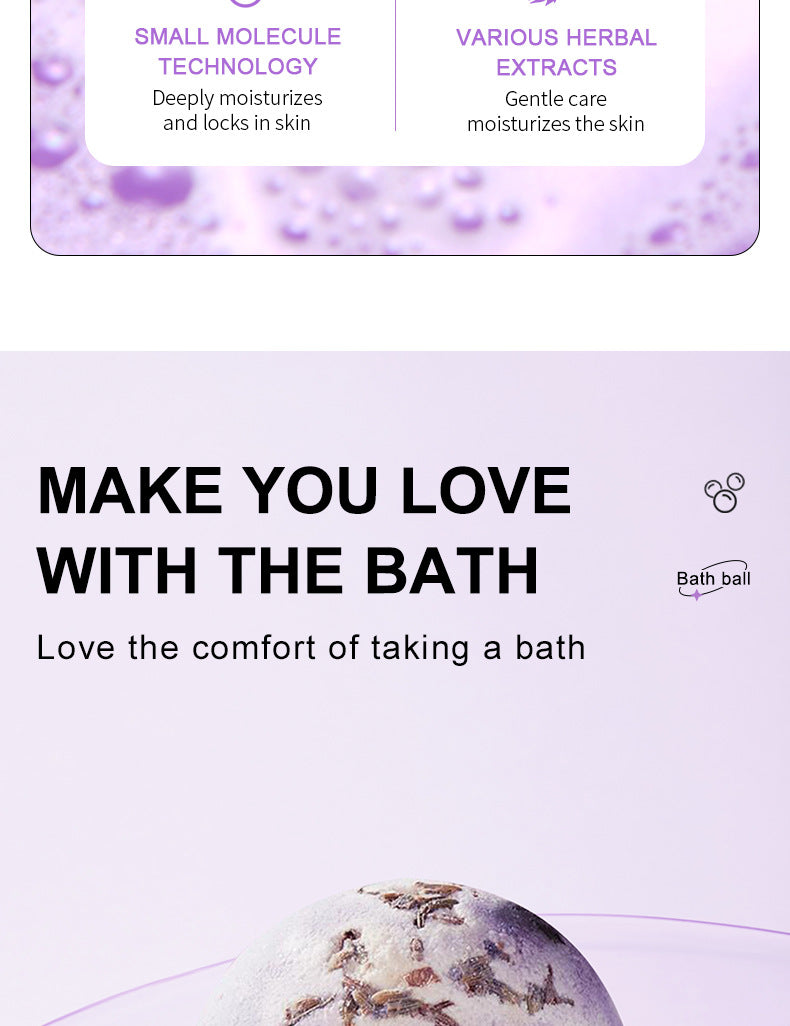 Dried Flower Explosive Bath Salt Ball100gSADOER Clean Fragrance Bath Ball  Wholesale