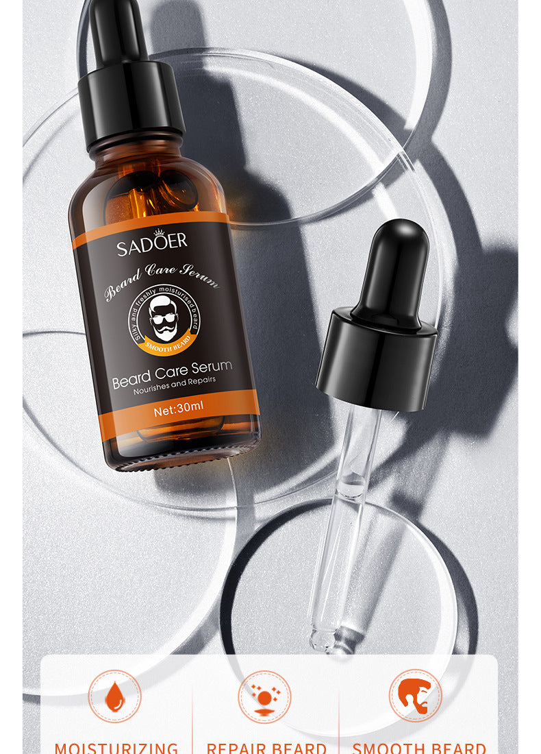 Beard Care Serum SADOER Men's Beard Care Solution30ml  Foreign Trade Wholesale