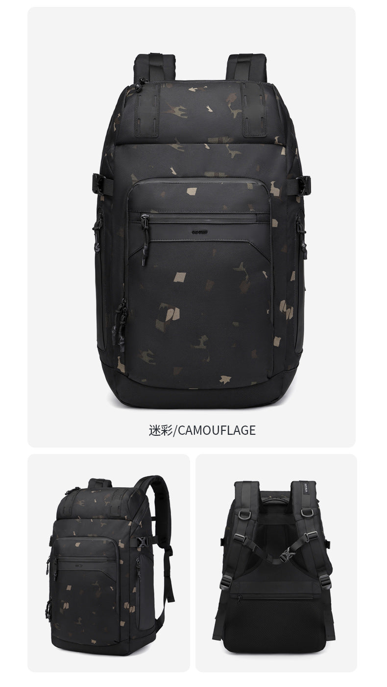 ozuko Casual Backpack Men's Computer Backpack Waterproof Oxford Cloth Large Capacity Commuting Travel School Bag