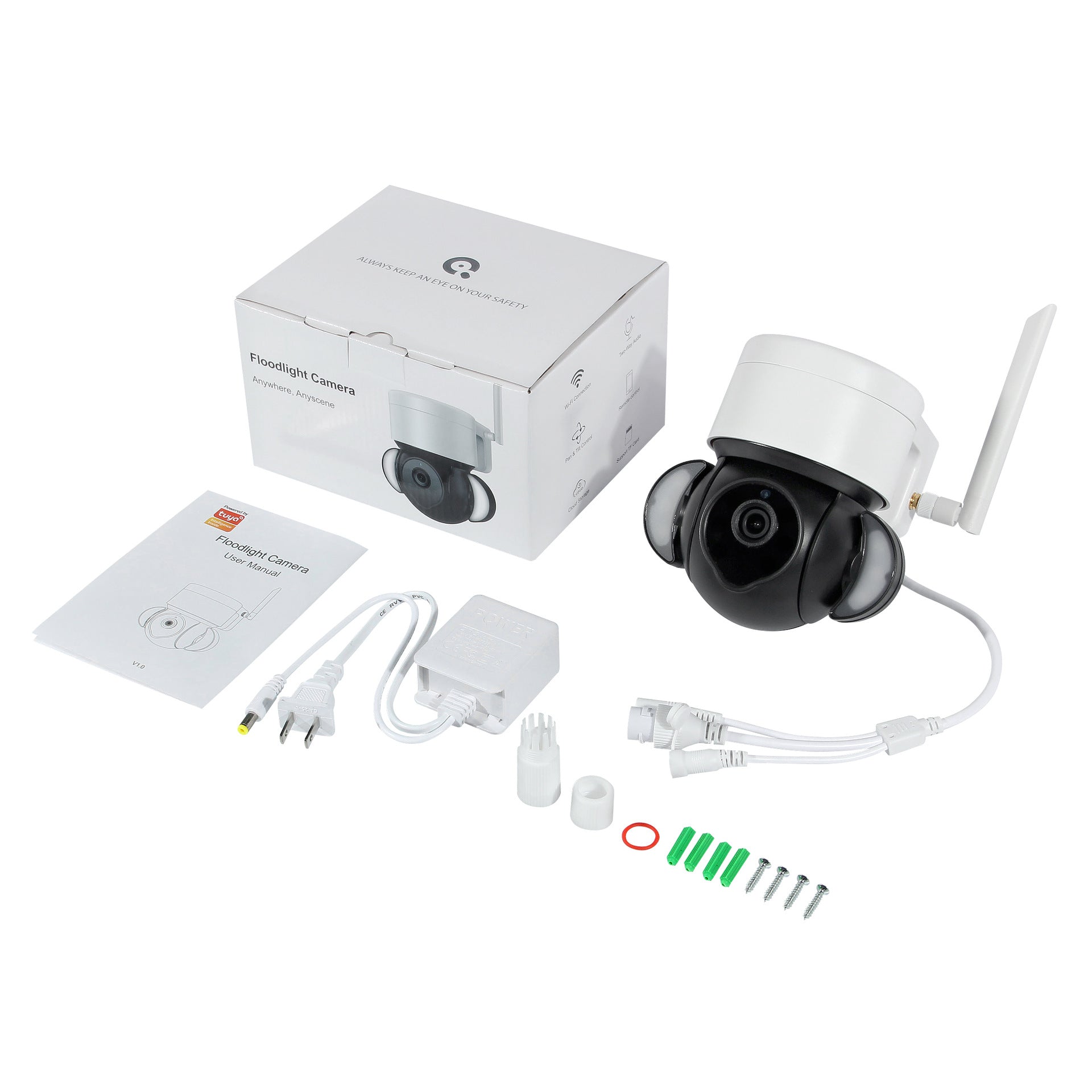 Factory Private Model 500High Definition Surveillance TUYA Wireless Garden Ball Camera WiFi Tuya Smart Surveillance Camera