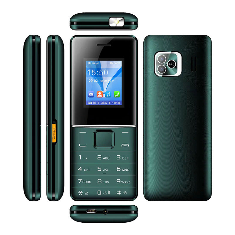 Factory1.77Triple SIM Card Slot GSM Button Straight Board Student Elderly Phone with Camera Long Standby