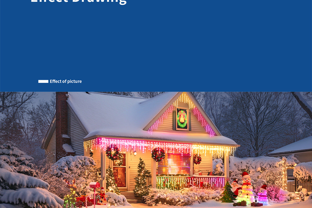 Bluetooth Icicle String Lights Icicle Lights Outdoor Eave Lights Waterfall Eave Lights Waterproof Eave Lights led Atmosphere Light String