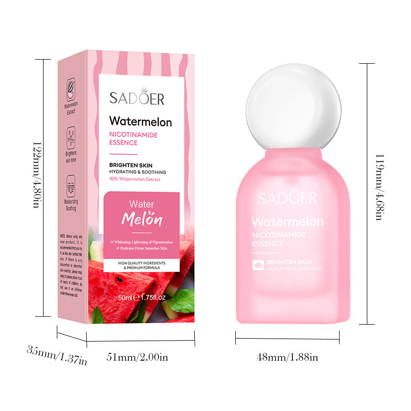 Watermelon Niacinamide Skin Rejuvenation Serum SADOER Moisturizing and Nourishing Essence Liquid Cross-Border Wholesale
